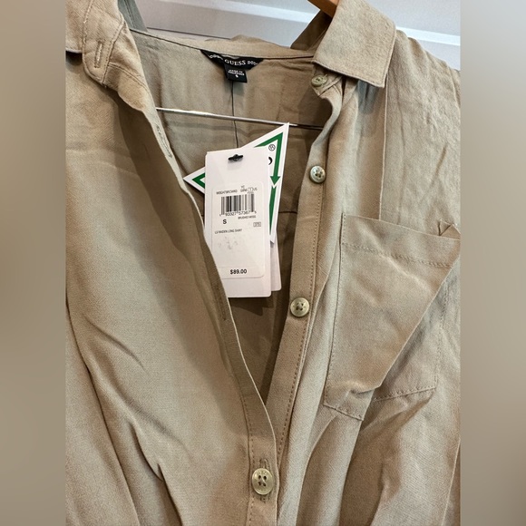 Guess Raider Longline oversized button tie front shirt - Picture 4 of 5